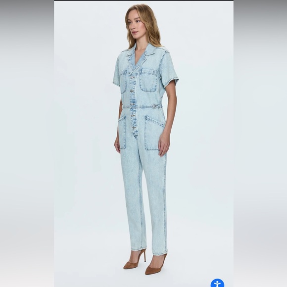 PISTOLA Grover Jumpsuit Denim | Revolve | Size Small - Picture 2 of 6